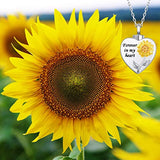 Sunflower Urn Pendant Necklace Sterling Silver You are My Sunshine Cremation Jewelry for Ashes for Women
