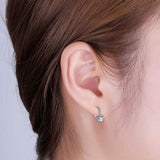 Round Cubic Zirconia Drop Dangle Earrings For Women Jewelry