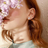 S925 Sterling Silver Opal star Stud Earrings  for Women