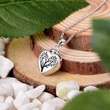 925 Sterling Silver Heart Cremation Jewelry Keepsake Tree Of Life Urn Necklace for Ashes : Forever in My Heart