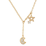 Star and Moon Pendant Necklace