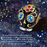 Halloween Skull  Charms 925 Sterling Silver, The Light of Halloween Christmas Charms for  Women