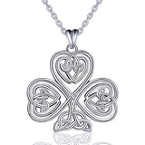 Silver Good Luck Celtic Knot Necklace Pendant