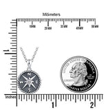 925 Sterling Silver Compass Journey Jewelry Friendship Pendant Necklace for Women