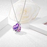 Crystal Pendant Necklace for Women Love Heart Necklace Crystal Brides Bridesmaids Jewelry Gifts