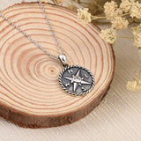 925 Sterling Silver Compass Journey Jewelry Friendship Pendant Necklace for Women