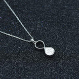 Infinity Paw Urn Cremation Jewelry S925 Sterling Silver Keepsake Memorial Urn Necklace For Ashes