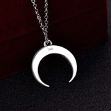 Moon Necklace,925 Sterling Silver Crescent Moon Pendant Necklace for Women