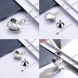 925 Sterling Silver paw print urn necklace Cremation Jewelry for Pet Ash - Memorial Ash Pendant Urn Necklace for Dog Cat Women Remembrance Keepsake Gift for Loss of Loved Furry Friend