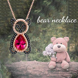 Panda bear Necklace 925 Sterling Silve Cute Animal Jewelry Gifts for Women