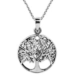 Silver Tree of Life Pendants Necklace