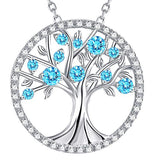 Tree of Life Aquamarine Necklace