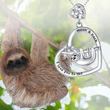 S925 Sterling Silver Sloth Necklace With