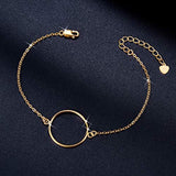 Circle Single Pearl Link Bracelet 925 Sterling Silver Gold Rose Gold Plated Friendship Sisters Bracelets Adjustable