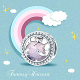 Fantasy Unicorn Charm, 925 Sterling Silver Big Stone Charms Bead for Christmas