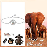 Elephant Tree Of Life Bracelet Gifts for Women Sterling Silver Cute Animals Adjustable Bracelets Jewelry for Women