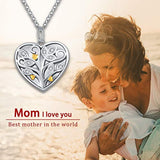 Mother Daughter Necklace Jewelry Sterling Silver Tree of Life Necklace for Mom Pendant Necklace From Son Christmas Birthday Gift For Women Girl