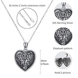 Heart Locket That Holds Pictures Elephant Pendant Vintage Jewelry Great Gifts for Women Girls Boys/Men and Other Your Love