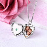 Heart Locket Necklace 925 Sterling Silver Personalized Photo Lockets Pendant Custom Picture Jewelry for Women