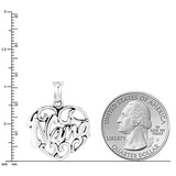 925 Sterling Silver I Love Nana Heart Pendant Necklace, 18