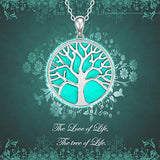 925 Sterling Silver Family Tree Of Life Pendant Necklace Glowing Tree Jewelry Gift For Women