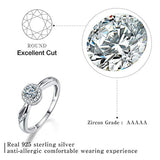 925 Sterling Silver Cubic Zirconia Round Cut Rings Twisted CZ Simulated Diamond Eternity Bands Engagement Wedding Bands for Women