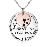I Love You Forever Heart Pendant Necklace