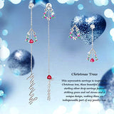 Threader Earrings for Women, 925 Sterling Silver Tree of Life  Cubic Zirconia Drop Earrings Gift for Women