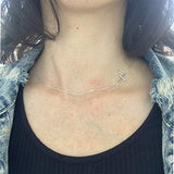 S925 Sterling Silver Cross Choker  Pendant Necklace For Women Men