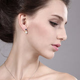 14K Gold  Sapphire & Cultured Freshwater Pearl Stud Earrings