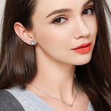 925 Sterling Silver Cute Animal Sloth Heart Earrings Gift for Women Teen Girls