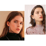 Sterling Silver Cross Stud Dangle Earrings for Women Girls Hypoallergenic Ear Jewelry