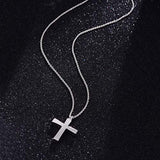 925 Sterling Silver Cross Urn Pendant Necklace Keepsake Memorial Cremation Jewelry for Ashes for Men for Women