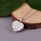 Sterling Silver Tree of Life Memorial Jewelry Gift Love Forever in My Heart Cremation Urn Pendant Necklace for Ashes