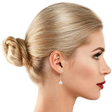 14k Gold Plated Sterling Silver Post Shell Pearl Drop Earrings Pearl Earrings For Women