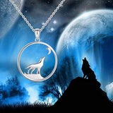 925 Sterling Silver Wolf Necklace Viking Jewelry for Men and Women