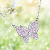 925 Sterling Silver Butterfly Pendant Necklace for Women Jewelery Gifts for Best Friend,Sister,Daughter