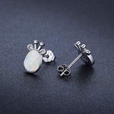 S925 Sterling Silver Cute giraffe Opal Stud Earrings  for Women