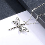 Sterling Silver Dragonfly Pendant Necklace Irish Celtic Heart Shaped Knot Pendant Necklace
