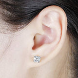 14K Gold  Cushion Cut Moissanite Stud Earring  for Women