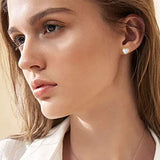 Heart Earrings for Women Sterling Silver Hypoallergenic Fritillary Heart Shaped  Stud Earring