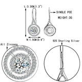 925 Sterling Silver Cubic Zirconia Elegant Knot Tear Drop Dangle Earrings Clear