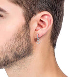 Arrowhead Earrings Anchor Earrings Hoop punk Earrings 925 Sterling Silver Mens Earrings Small Men Hoop Earrings Hypoallergenic Huggies Hoop Earrings