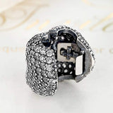 925 Sterling Silver Heart Charm for Women Snake Bracelet Charm