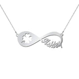 Custom 'Lucky Me' - 925 Sterling Silver Name Necklace Adjustable 16”-20”