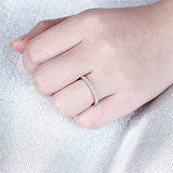 14K Gold  Moissanite Half Eternity Wedding Band Guard Ring for Women