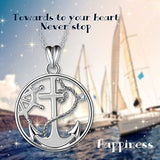 925 Sterling Silver  Retro Anchor  Pendants Necklace, Gift for Women Mom