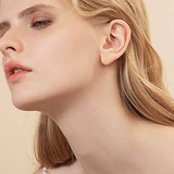 S925 Sterling Silver Sunflower Stud Earrings Gold Plated Flower Ear Studs for Women Teens