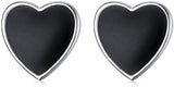 925 Sterling Silver Jewelry Simple Black Ear Studs Earrings for Men Women Gift
