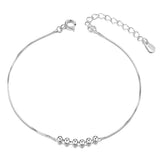 Six Small Beads Charm Anklet 